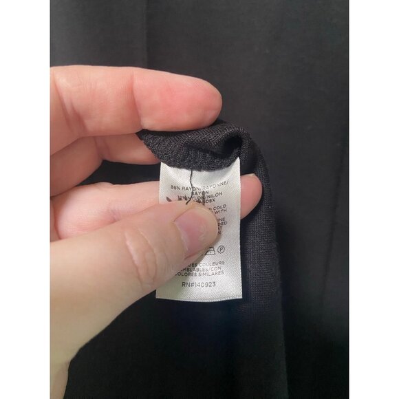 NWT Loft Women's Ponte Button Black and Gold Collared Pocket Shirt Dress Medium - Picture 10 of 11